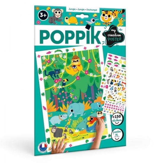 Slika Poster s naljepnicama Creative DŽUNGLA POPPIK 