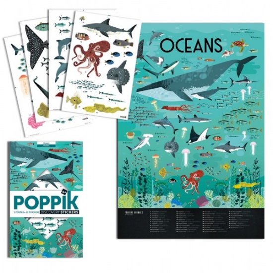 Slika Poster s naljepnicama Discovery OCEAN POPPIK 