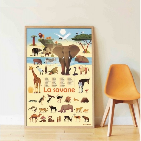 Slika Poster s naljepnicama Discovery SAVANA POPPIK 