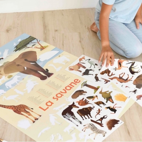 Slika Poster s naljepnicama Discovery SAVANA POPPIK 