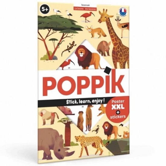 Slika Poster s naljepnicama Discovery SAVANA POPPIK 