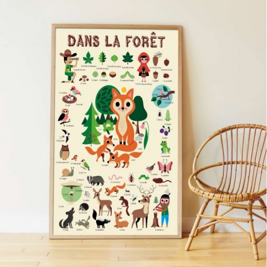 Slika Poster s naljepnicama Discovery ŠUMA POPPIK 