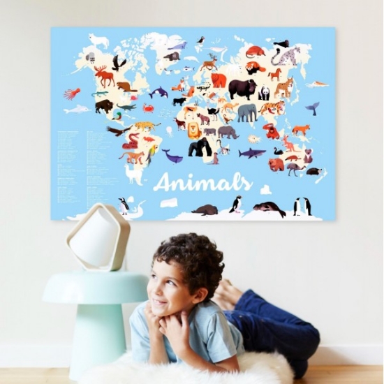 Slika Poster s naljepnicama Discovery ŽIVOTINJE POPPIK 