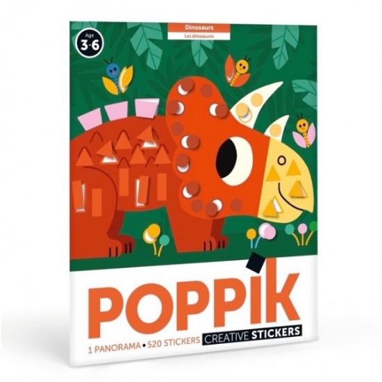 Slika Poster s naljepnicama panorama DINOSAURI POPPIK 