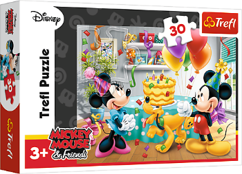 Slika Puzzle 30 kom, Mickey and Minnie rođendanska torta 18211 TREFL 