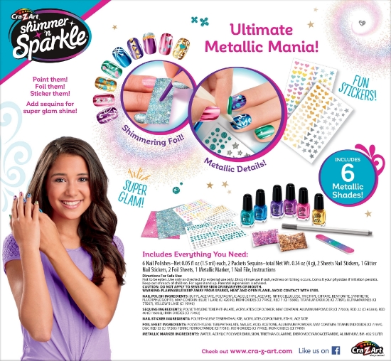 Slika Set uređivanje noktiju Nail Art Metalic Rainbow 65540 CRAZART 