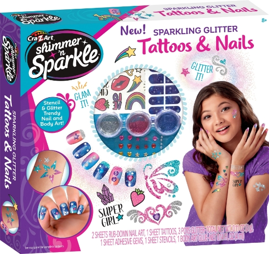 Slika Set za uređivanje noktiju &amp; tattoo Glitter &amp; Shimmer 65502 CRAZART 
