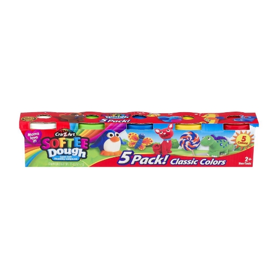 Slika Plastelin 5 Pak  85g Softee Dough 36023 CRAZART 