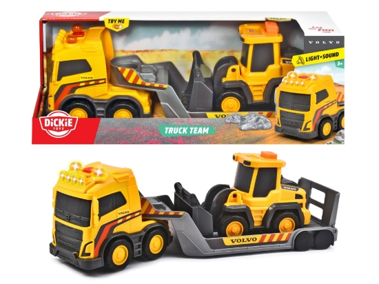 Slika Građevinski kamion Volvo s prikolicom za prijevoz strojeva 32 cm 203725008 DICKIE 