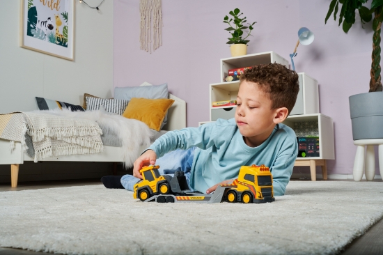 Slika Građevinski kamion Volvo s prikolicom za prijevoz strojeva 32 cm 203725008 DICKIE 