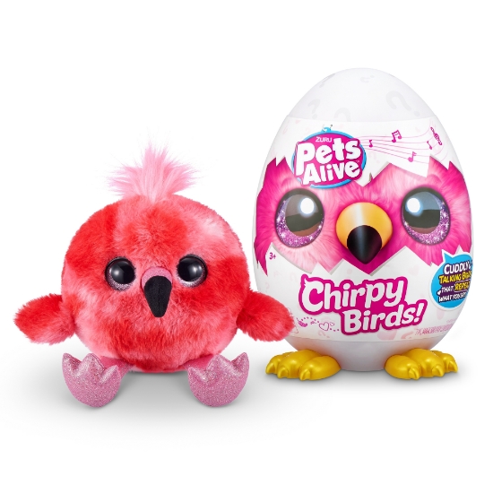 Slika Pliš ptica Pets Alive Chirpy Birds sort 9537 ZURU 