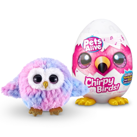 Slika Pliš ptica Pets Alive Chirpy Birds sort 9537 ZURU 