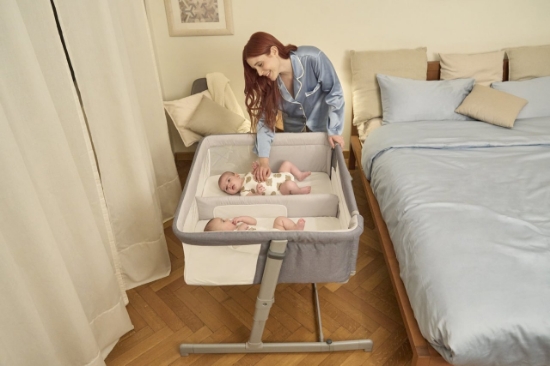 Slika Krevetić za uz krevet Next2Me Twins magnet grey 7077680 CHICCO 
