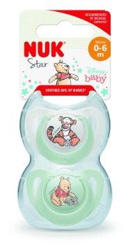 Slika Duda varalica - silikon Star Winnie the Pooh 0-6 m 10730890 NUK 