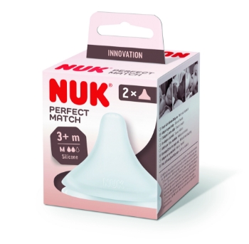 Slika Sisač silikon Perfect Match 3m+ , 2kom multicolor 10124029 NUK 