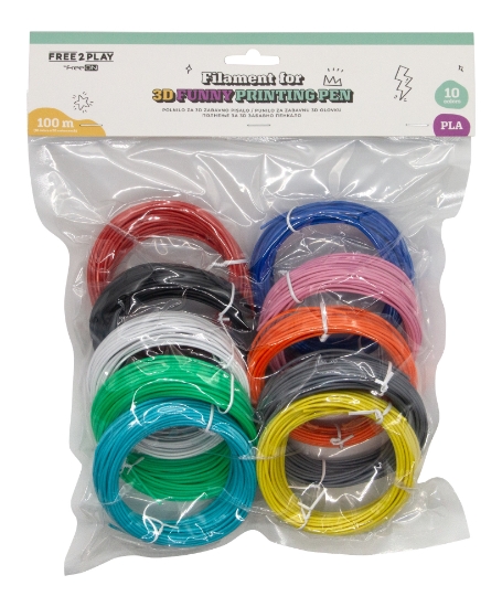 Slika Punilo (filamentne niti) za 3D olovku, PLA, 100 m 83594 FREE 2 PLAY 