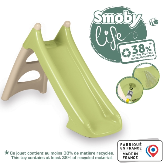 Slika Tobogan XS zeleni, spust 90 cm 125 x 50 x 75 cm 820629 SMOBY 