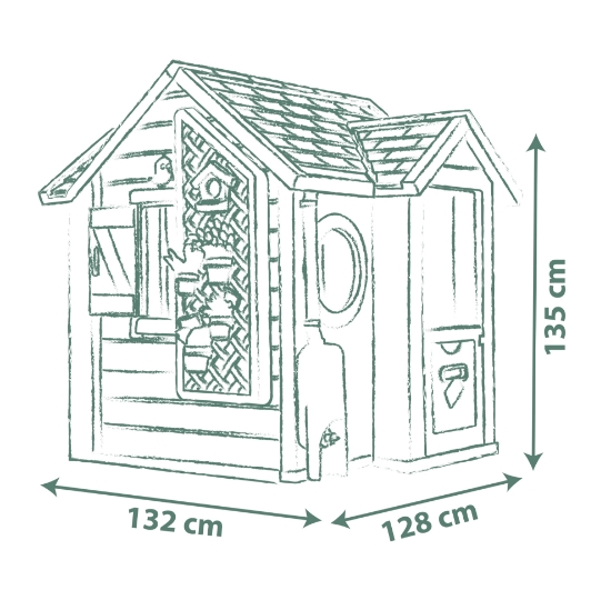 Slika Kućica Garden, 128.5 x 132 x 135 cm 810408 SMOBY 