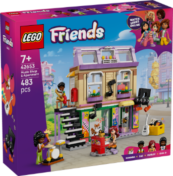 Slika LEGO® FRIENDS 42653 Prodavaonica glazbenih instrumenata i stan