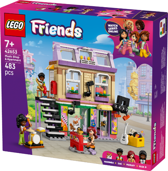 Slika LEGO® FRIENDS 42653 Prodavaonica glazbenih instrumenata i stan
