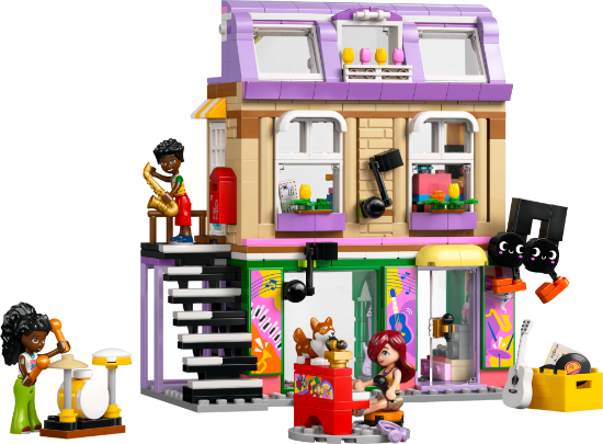 Slika LEGO® FRIENDS 42653 Prodavaonica glazbenih instrumenata i stan