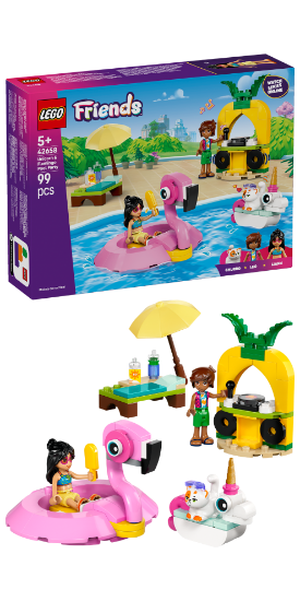 Slika LEGO® FRIENDS 42658 Zabava na bazenu s jednorogom i flamingom