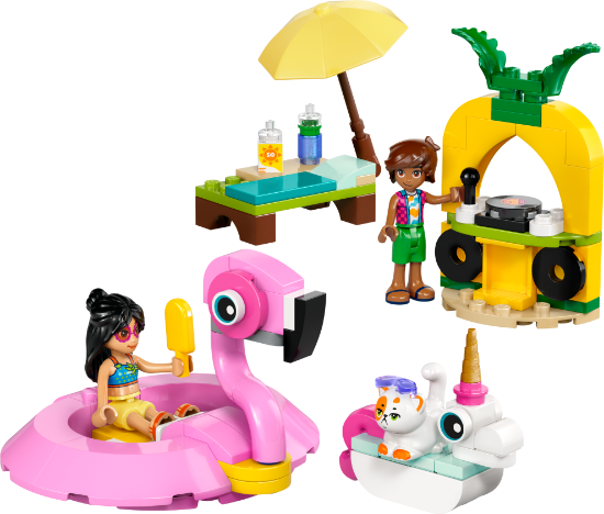 Slika LEGO® FRIENDS 42658 Zabava na bazenu s jednorogom i flamingom