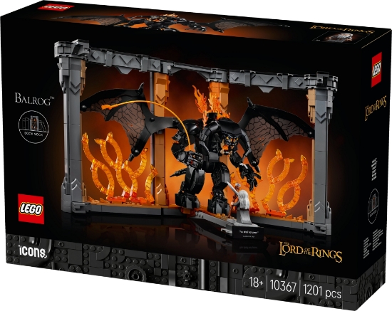 Slika LEGO® ICONS 10367 Gospodar prstenova: Balrog™ u kutku među knjigama