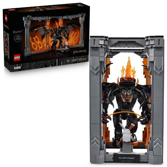 Slika LEGO® ICONS 10367 Gospodar prstenova: Balrog™ u kutku među knjigama