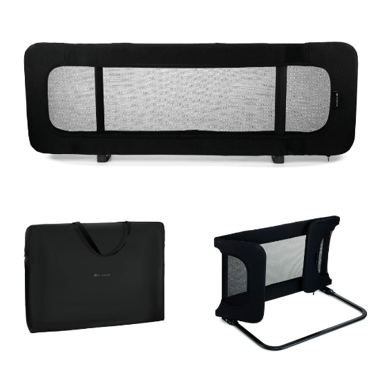 Slika Guard &amp; Dream zaštitna ograda za krevet 118x41x44 cm, Crna Kinderkraft 