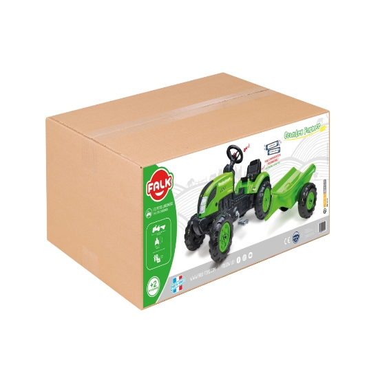 Slika Traktor Garden Master s prikolicom, zeleni 2057 L FALK 