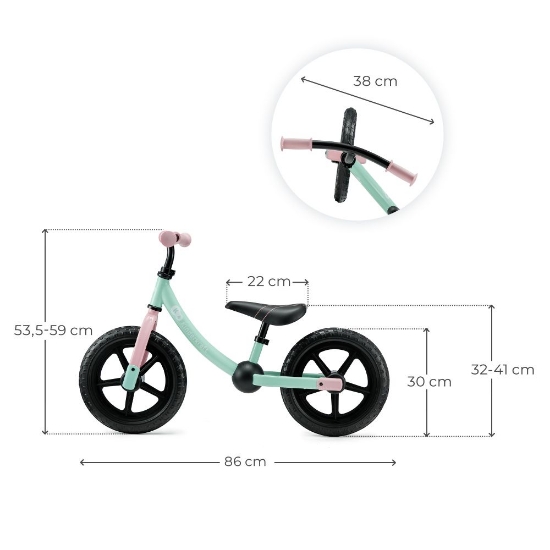 Slika Balans bicikl 2WAY NEXT OFF ROAD, Candy Mint Kinderkraft