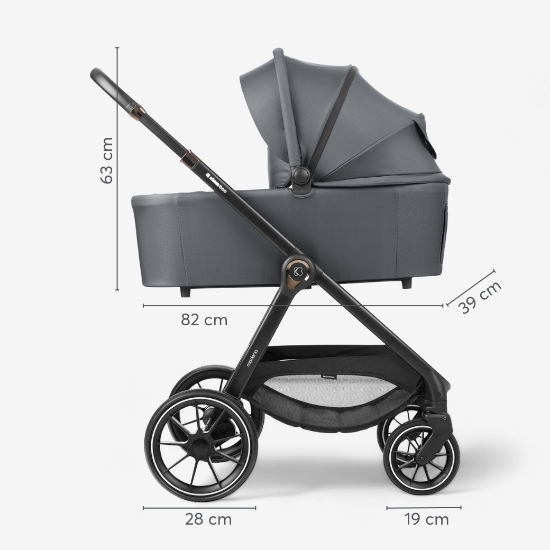 Slika Kolica 3u1 Modena + košara + autosjedalica - Dark Grey Kikka Boo 