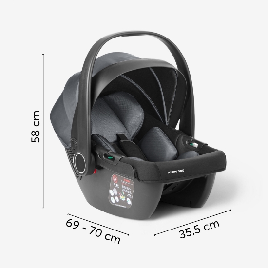 Slika Kolica 3u1 Modena + košara + autosjedalica - Dark Grey Kikka Boo 