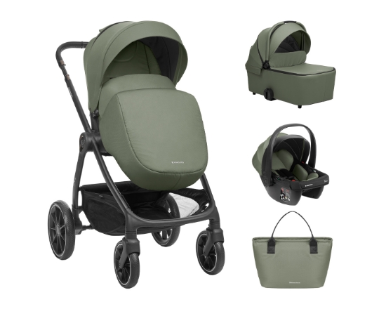 Slika  Kolica 3u1 Modena + košara + autosjedalica - Army Green Kikka Boo