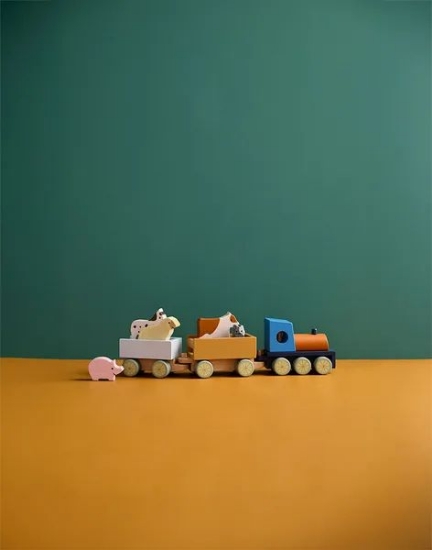 Slika Drveni vlak s domaćim životinjama - Kid's Concept