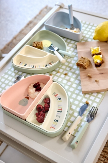 Slika Silikonski set za jelo s 3 dijela Happy Fruits Cherry Happy Fruits Cherry Lässig 