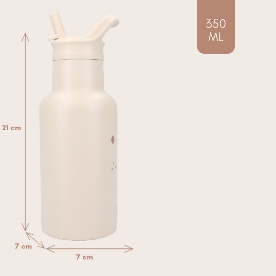 Slika Boca za vodu Beary Excited 350 ml - Beige Kidzroom 