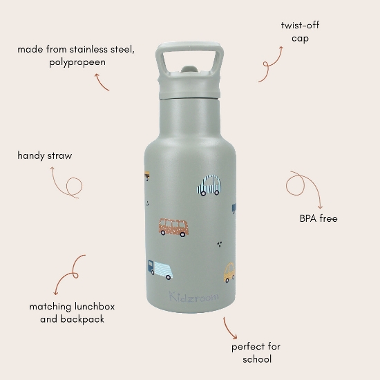 Slika Boca za vodu Sweet Cuddles 350 ml - Zelena Kidzroom 