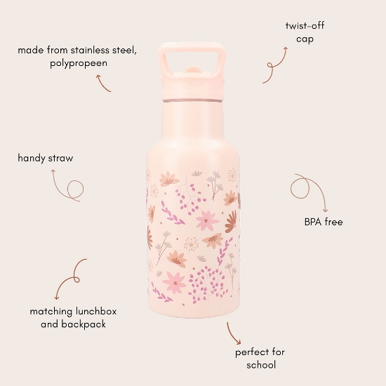 Slika Boca za vodu Enchanted Memories 350 ml - Pink Kidzroom 