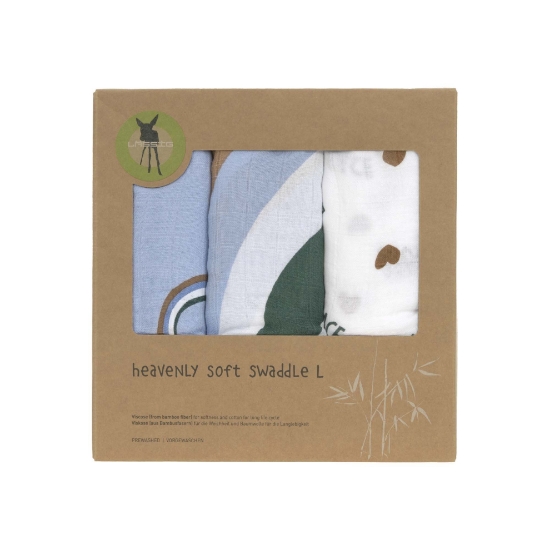 Slika Heavenly soft Swaddle L Happy Rascals sk y blue