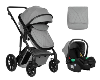 Slika Kolica 3u1 Darling + košara + autosjedalica - Light Grey 2024 Kikka Boo