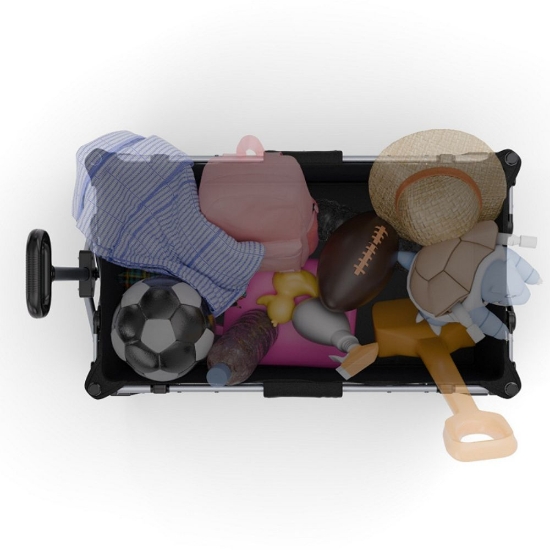 Slika Sklopiva kolica za plažu ROLLSTER 90x58 cm, Mystic Black Kinderkraft 