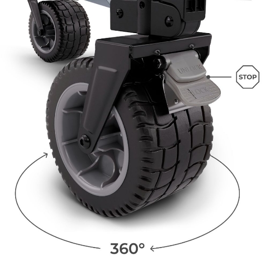 Slika Sklopiva kolica za plažu ROLLSTER 90x58 cm, Anthracite Kinderkraft 