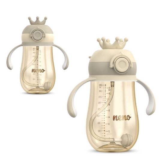 Slika Crown bočica sa slamkom 280 ml, Cream NENO MIO 2 