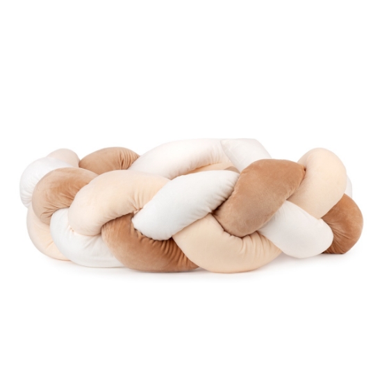 Slika Amek ogradica za krevetić pletenica 210 cm - Brown Beige