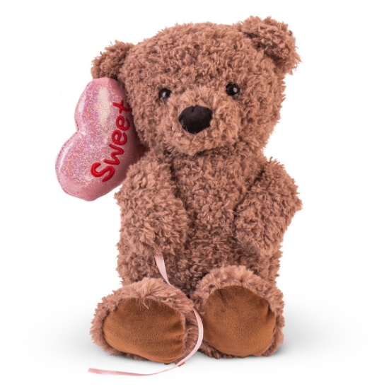 Slika Plišana igračka Medo s balonom u obliku srca Amek 