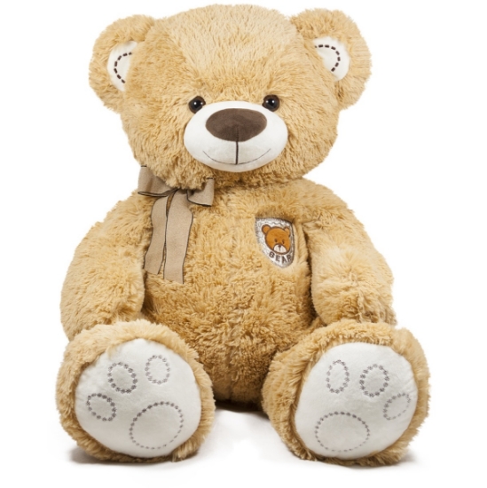 Slika Plišana igračka Medvjedić s retro mašnom 62 cm - Smeđa Amek 