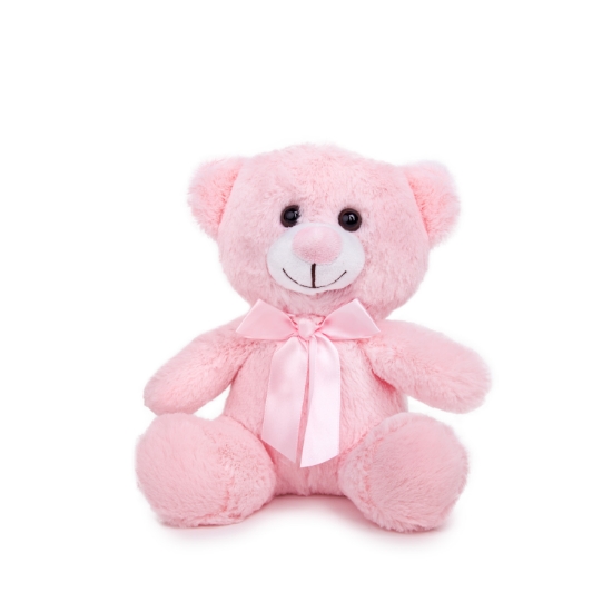Slika Plišana igračka Medvjedić s mašnom 23 cm - Roza Amek 