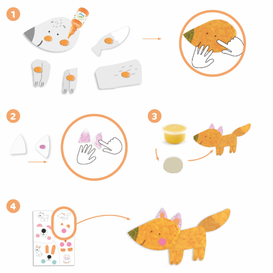 Slika Kreativni set za bojanje prstima - Medvjedić